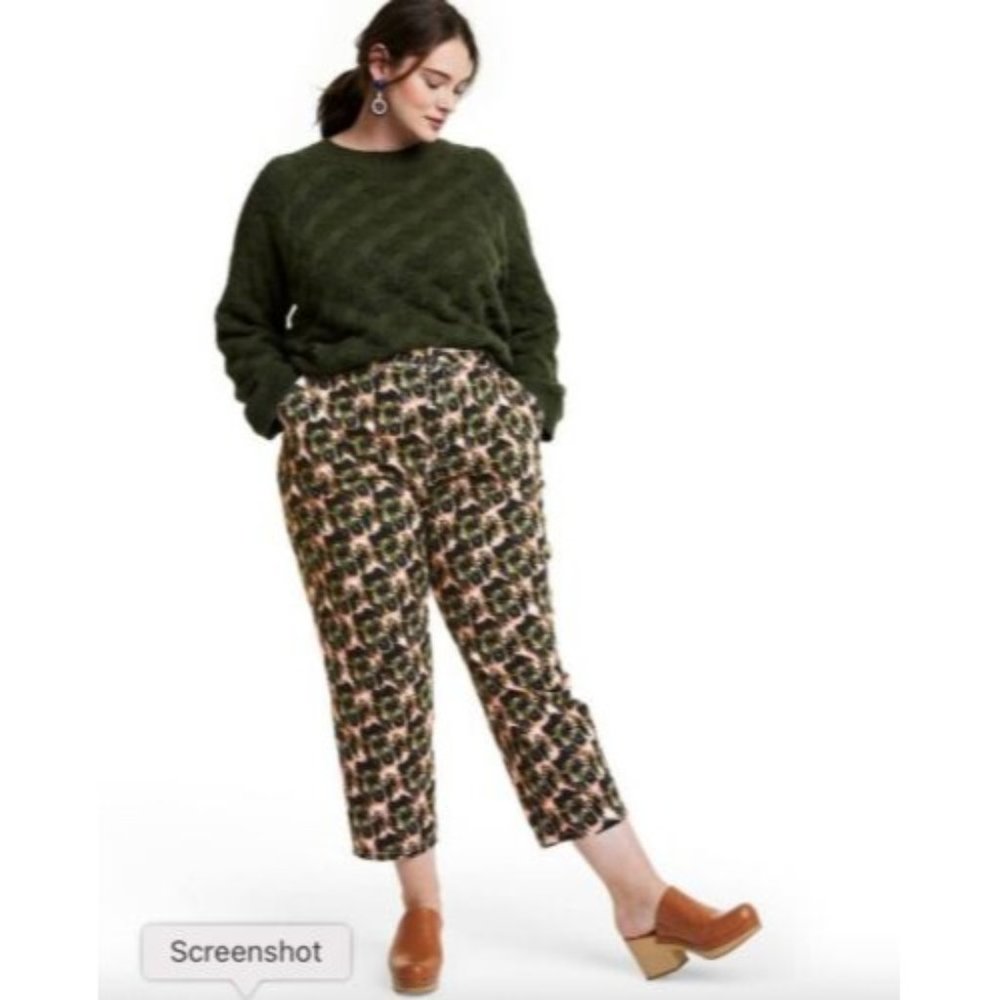 Women's Animal Print High-Rise Tapered Jeans - Rachel Comey x Target Olive Green